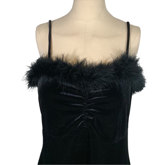 Vintage Stella Velvet Sleeveless Mini Dress Size Medium - Picture 8 of 9